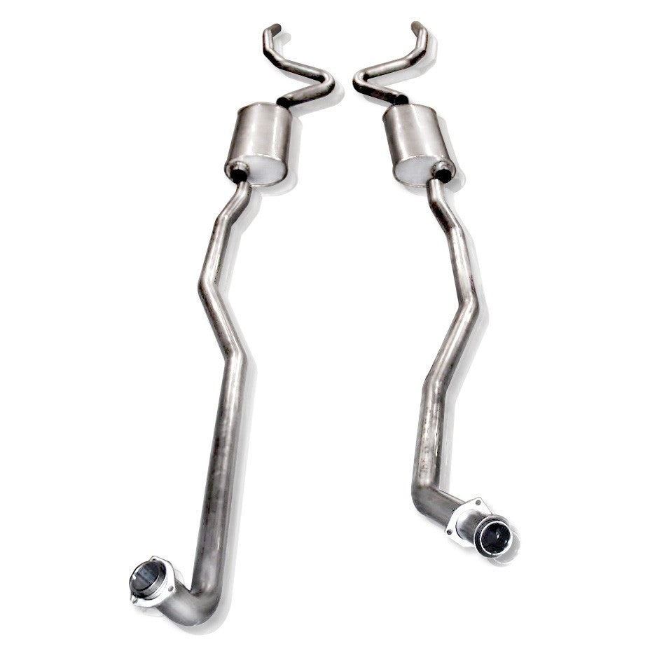 Stainless Works SBC Dual Turbo Chambered Mufflers Factory Connect