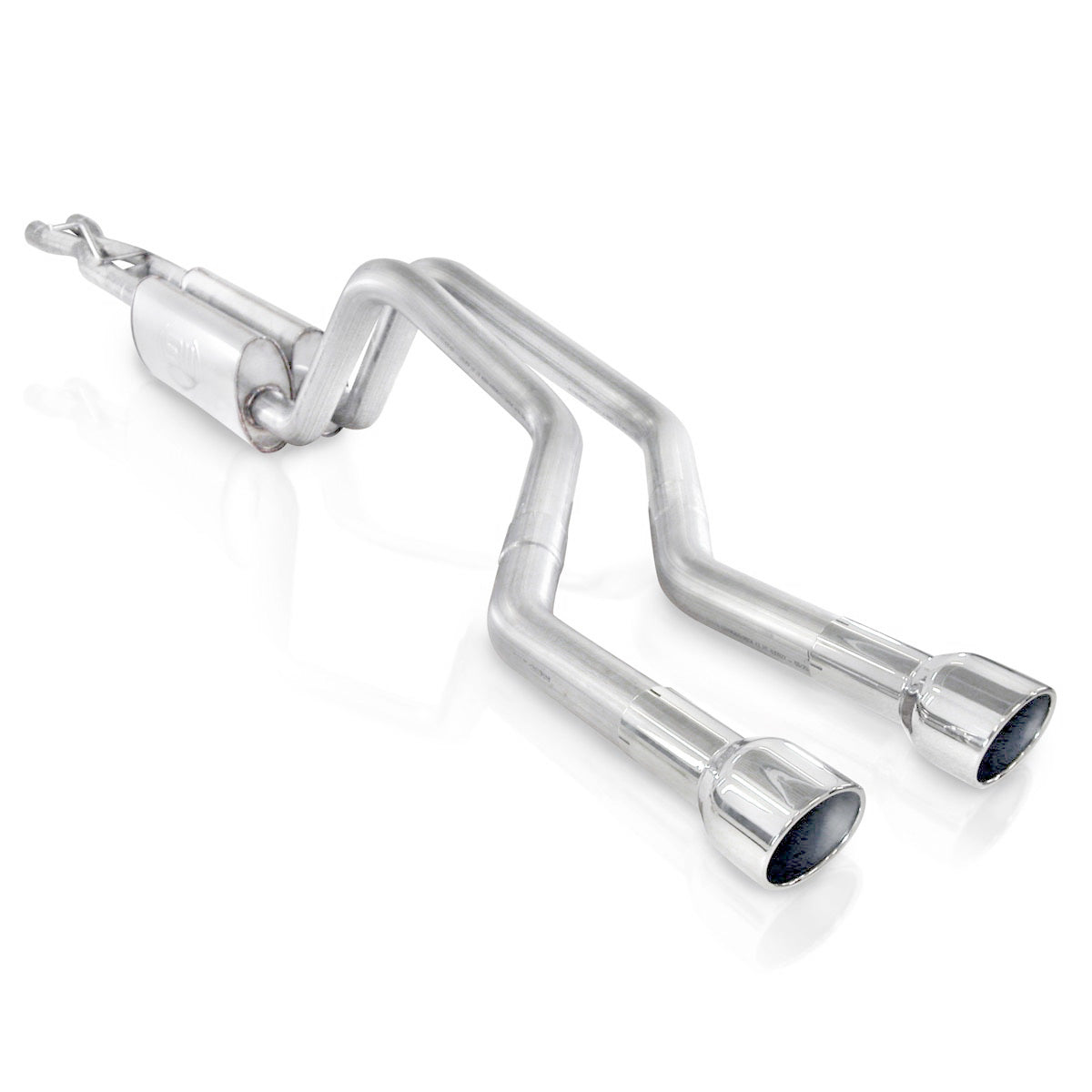 Stainless Works Dual Turbo Chambered Mufflers Center Exit X-Pipe Factory Connect