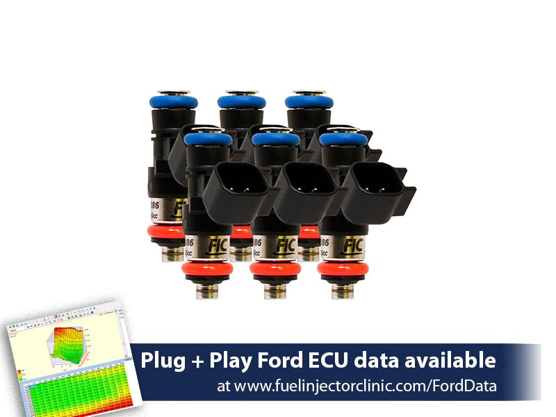 660cc (62 lbs/hr at 43.5 PSI fuel pressure) FIC Fuel Injector Clinic Injector Set for Ford Raptor (2010-2014) Injector Sets