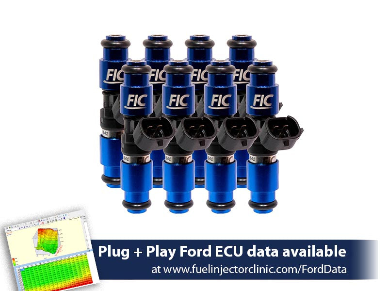 2150cc (200 lbs/hr at 43.5 PSI fuel pressure) FIC Fuel Injector Clinic Injector Set for Ford F150 (1985-2003)/Ford Lightning (1993-1995)