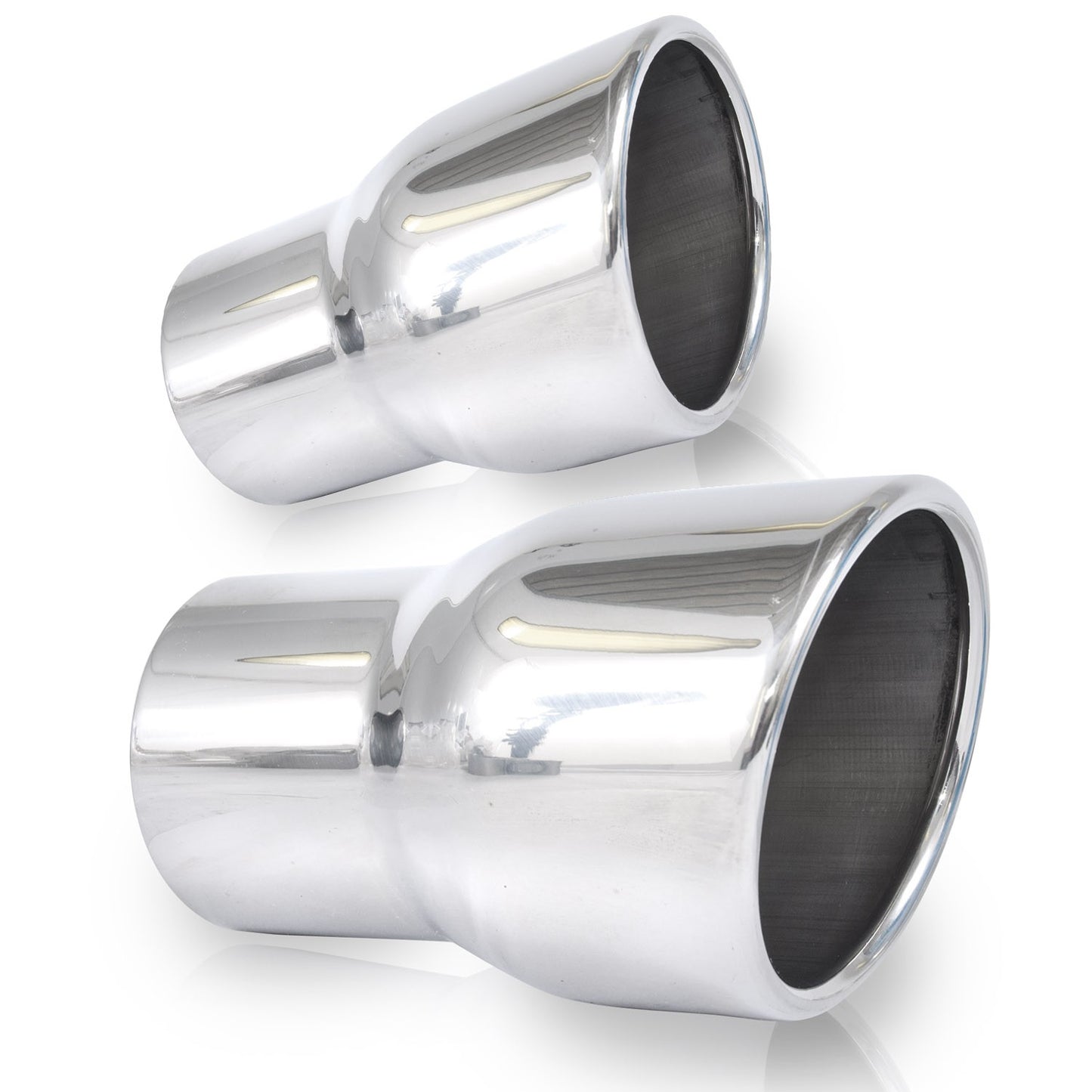 Stainless Works Slash Cut Rolled Edge Tips 5-1/4" Length 3" Inlet