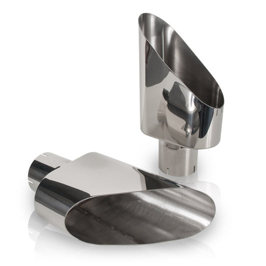 Stainless Works Slash Cut Big Oval Tips 2-1/2" Inlet