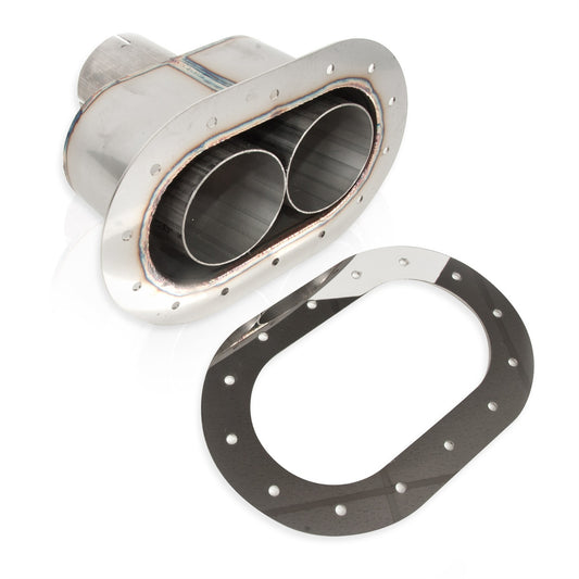 Stainless Works Thru Body Oval W/Dual Tubes Tip 2-1/2" Inlet