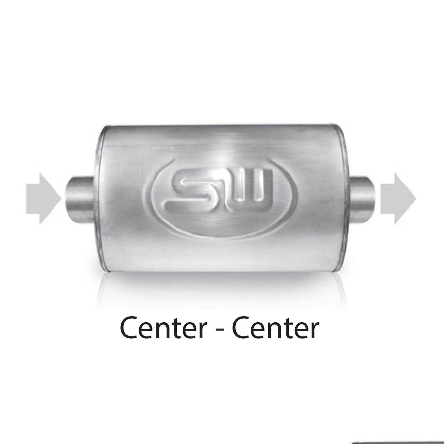 Stainless Works Turbo Chambered Muffler 2" Center Inlet And Center Outlet