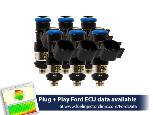 660cc (63lbs/hr at 43.5 PSI fuel pressure) FIC Fuel  Injector Clinic Injector Set for Ford Mustang V6 (2011-2017)