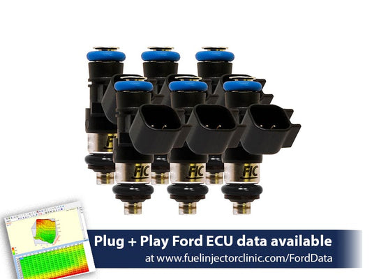 1650cc (160 lbs/hr at 43.5 PSI fuel pressure) FIC Fuel Injector Clinic Injector Set for Ford Mustang V6 (2011-2017)