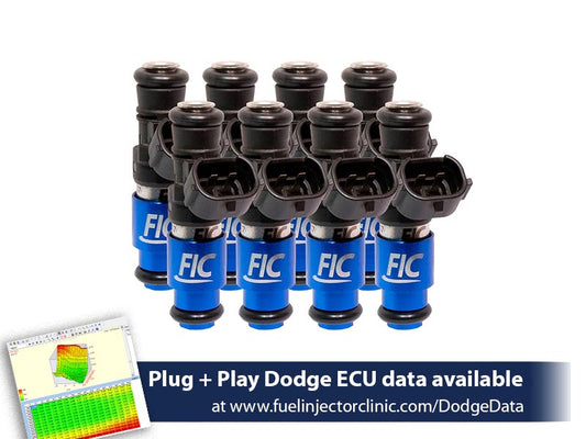 2150cc (240 lbs/hr at OE 58 PSI fuel pressure) FIC Fuel Injector Clinic Injector Set for Dodge Hemi SRT-8, 5.7 (High-Z)