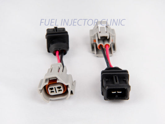 Set of 4 Denso (female) to Jetronic/EV1 Adapter (male) injector plug adaptors