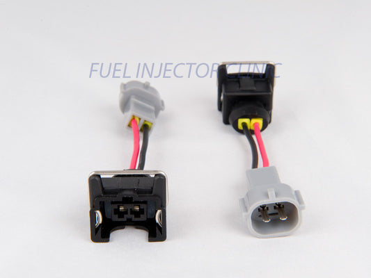 Set of 4 Jetronic/EV1 (female) to Denso (male) injector plug adaptors